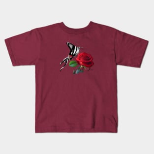 puttarfly and flowers Kids T-Shirt